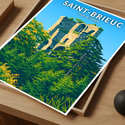 Affiche - Saint-Brieuc - Tour de Cesson