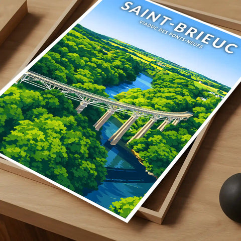 Affiche - Saint-Brieuc - Viaduc des Ponts-Neufs