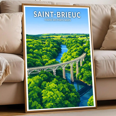 Affiche - Saint-Brieuc - Viaduc des Ponts-Neufs