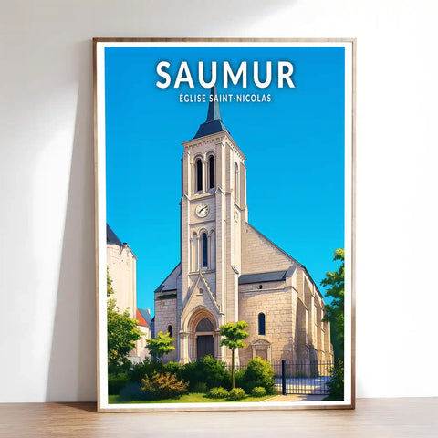 Affiche - Saumur - Église Saint-Nicolas