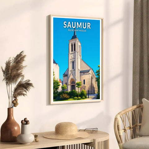 Affiche - Saumur - Église Saint-Nicolas