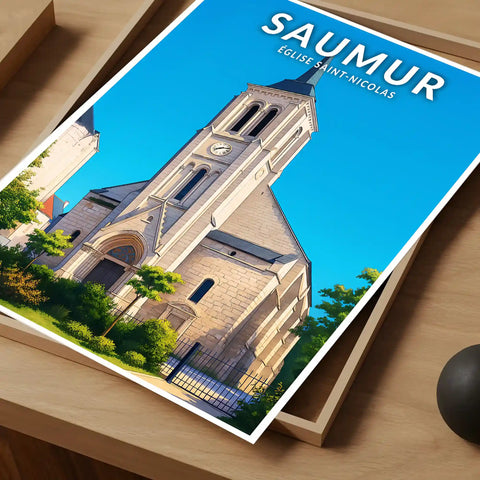 Affiche - Saumur - Église Saint-Nicolas