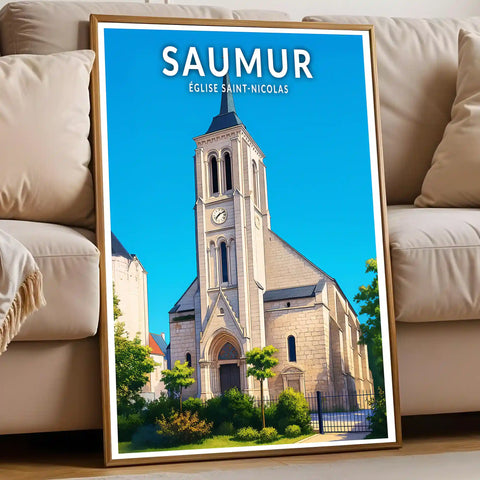 Affiche - Saumur - Église Saint-Nicolas