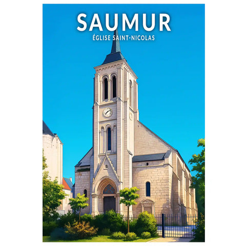 Affiche - Saumur - Église Saint-Nicolas