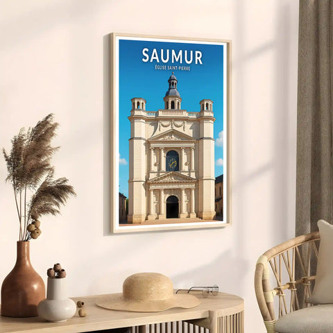 Affiche - Saumur - Église Saint-Pierre