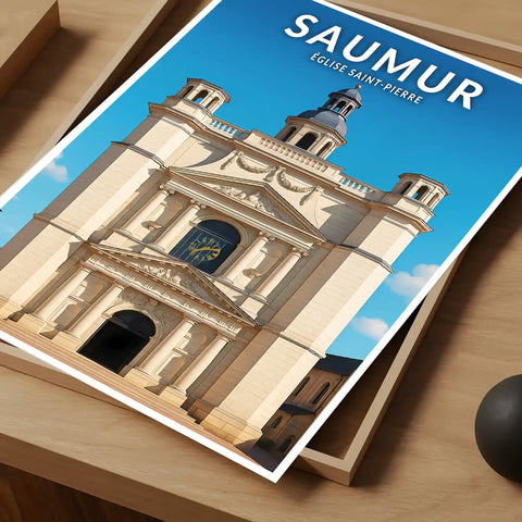 Affiche - Saumur - Église Saint-Pierre