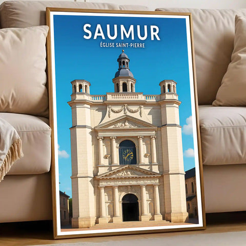 Affiche - Saumur - Église Saint-Pierre