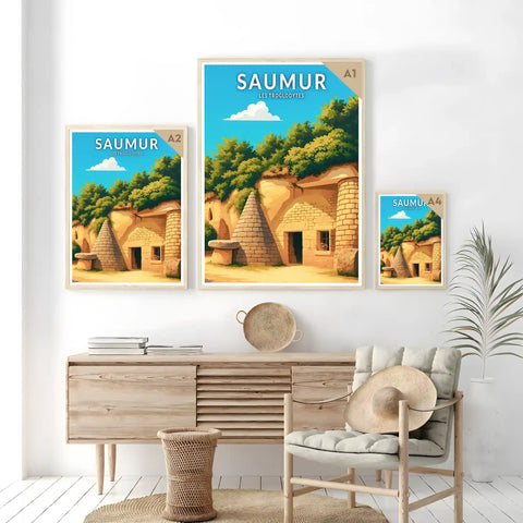 Affiche - Saumur - Les Troglodytes