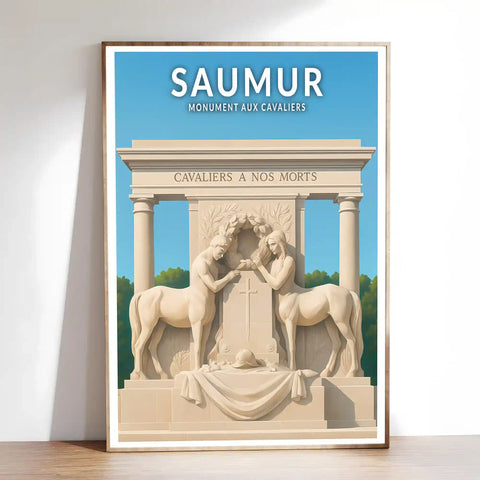 Affiche - Saumur -  Monument aux Cavaliers