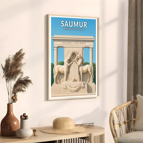 Affiche - Saumur -  Monument aux Cavaliers
