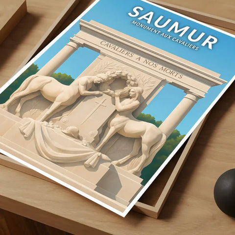 Affiche - Saumur -  Monument aux Cavaliers