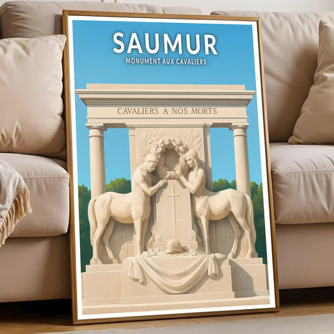 Affiche - Saumur -  Monument aux Cavaliers