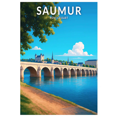 Affiche - Saumur - Pont Cessart