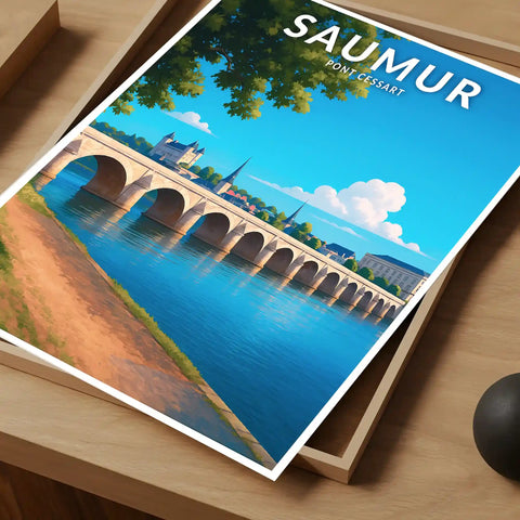 Affiche - Saumur - Pont Cessart