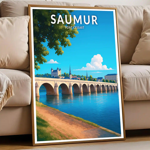 Affiche - Saumur - Pont Cessart