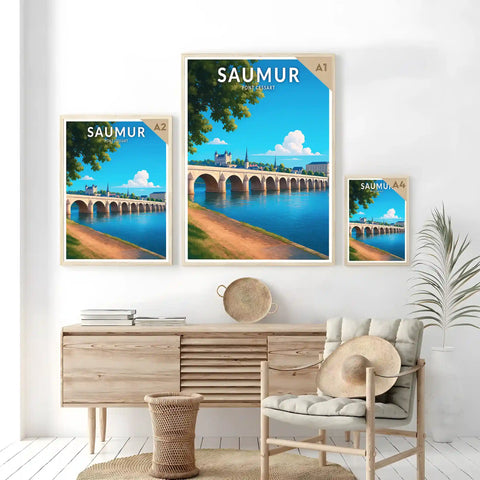 Affiche - Saumur - Pont Cessart