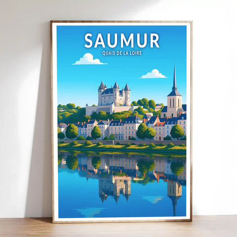 Affiche - Saumur - Quais de la Loire