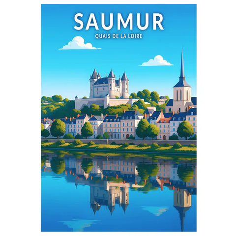 Affiche - Saumur - Quais de la Loire