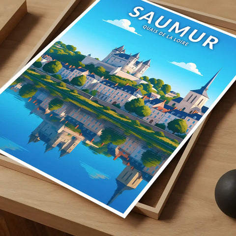 Affiche - Saumur - Quais de la Loire