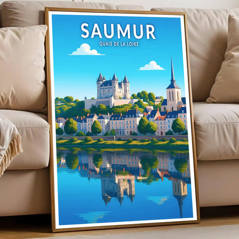 Affiche - Saumur - Quais de la Loire