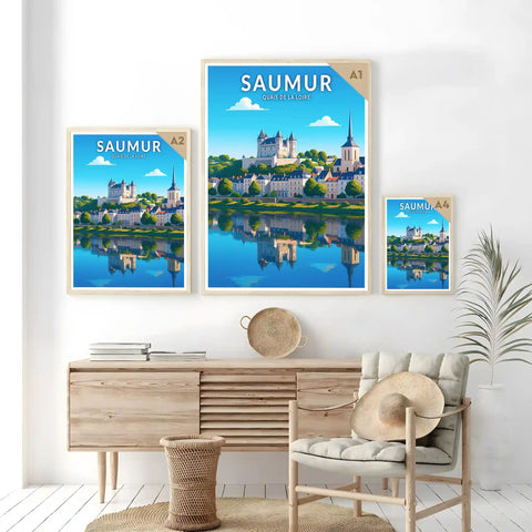Affiche - Saumur - Quais de la Loire