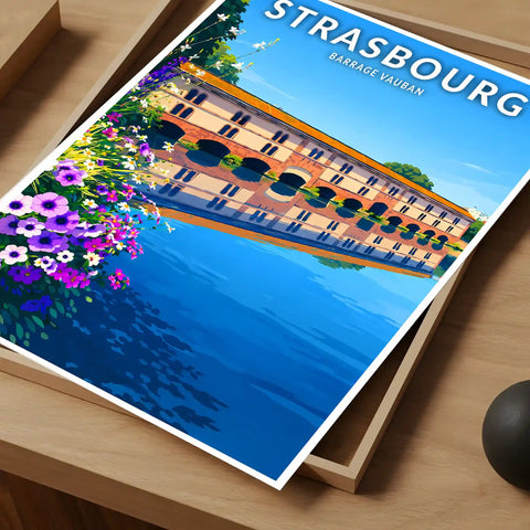 Affiche - Strasbourg - Barrage Vauban