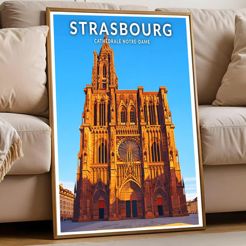 Affiche - Strasbourg - Cathédrale Notre-Dame
