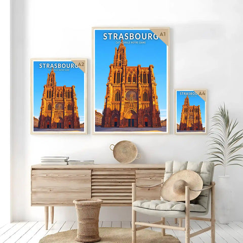 Affiche - Strasbourg - Cathédrale Notre-Dame