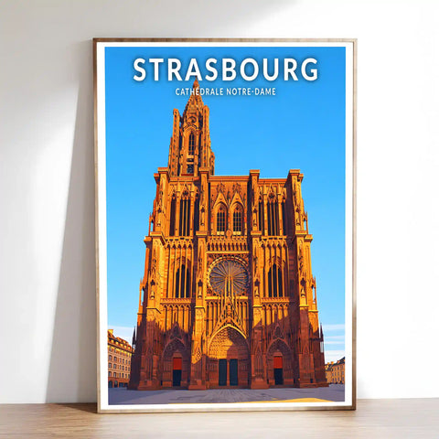 Affiche - Strasbourg - Cathédrale Notre-Dame