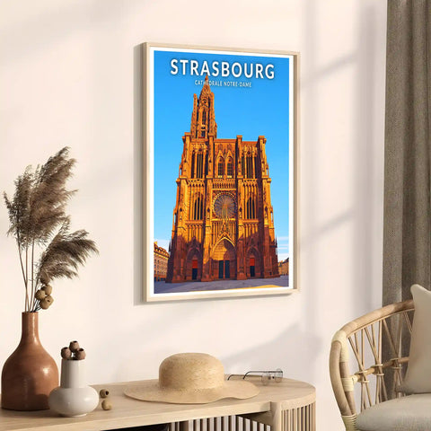 Affiche - Strasbourg - Cathédrale Notre-Dame