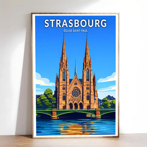 Affiche - Strasbourg - Église Saint-Paul