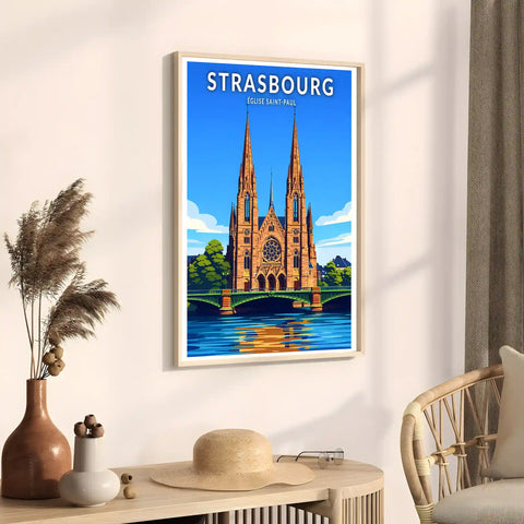 Affiche - Strasbourg - Église Saint-Paul