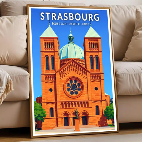 Affiche - Strasbourg - Église catholique Saint-Pierre-le-Jeune