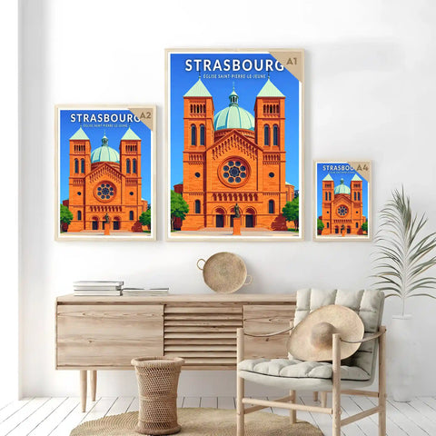 Affiche - Strasbourg - Église catholique Saint-Pierre-le-Jeune