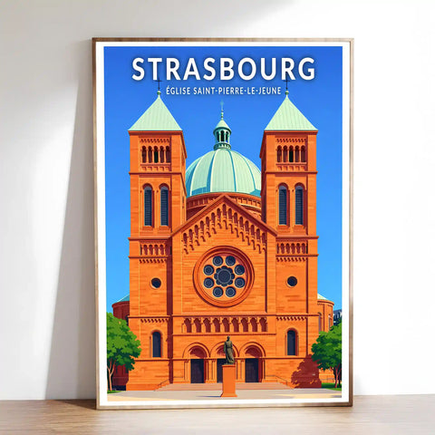 Affiche - Strasbourg - Église catholique Saint-Pierre-le-Jeune