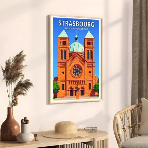 Affiche - Strasbourg - Église catholique Saint-Pierre-le-Jeune