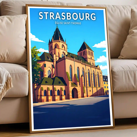 Affiche - Strasbourg - Église Saint-Thomas