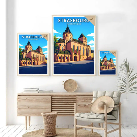 Affiche - Strasbourg - Église Saint-Thomas