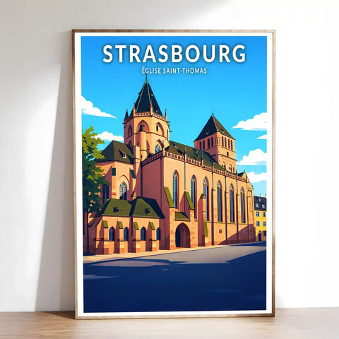 Affiche - Strasbourg - Église Saint-Thomas