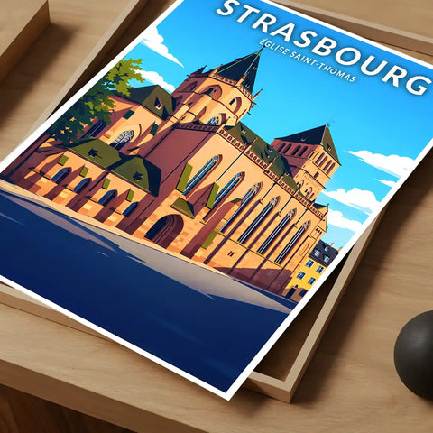 Affiche - Strasbourg - Église Saint-Thomas