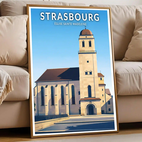 Affiche - Strasbourg - Église Sainte-Madeleine