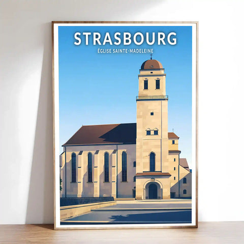 Affiche - Strasbourg - Église Sainte-Madeleine