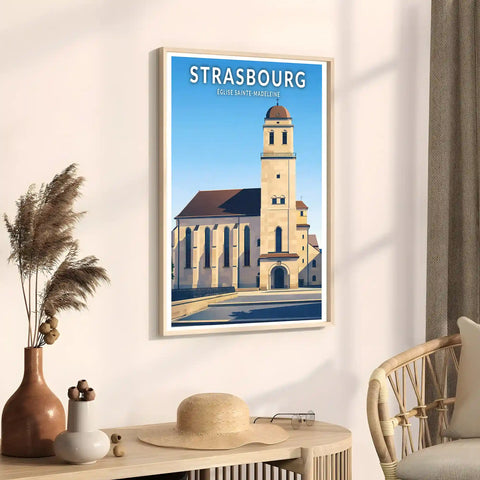 Affiche - Strasbourg - Église Sainte-Madeleine
