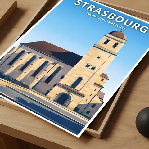 Affiche - Strasbourg - Église Sainte-Madeleine