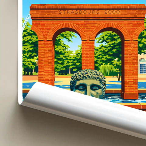Affiche - Strasbourg - Fontaine de Janus