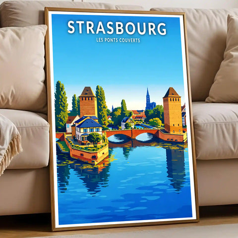 Affiche - Strasbourg - Les Ponts Couverts