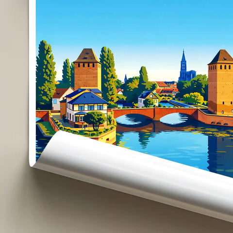 Affiche - Strasbourg - Les Ponts Couverts