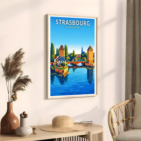 Affiche - Strasbourg - Les Ponts Couverts