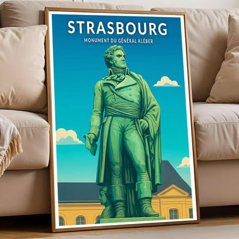 Affiche - Strasbourg - Statue du Général Kléber