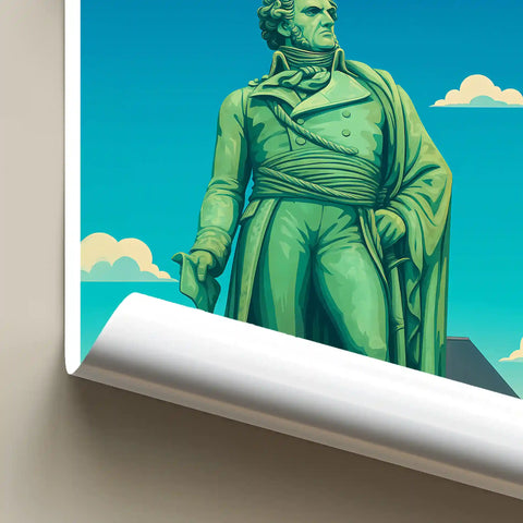 Affiche - Strasbourg - Statue du Général Kléber